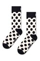 Ponožky Happy Socks Big Dot Sock dlouhé ponožky bílá P001587