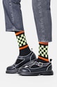Happy Socks sosete Checked Stripe Sneaker Sock P001877 negru AW24
