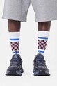 Čarape Happy Socks Checked Stripe Sneaker Sock P001876 bijela AW24