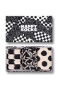 Ponožky Happy Socks 3-Pack Black And White Gift Set P001722 černá