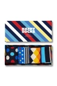 Happy Socks calzini 4-Pack Black week Striped pacco da 4 stampa all-over multicolore SXSTR09.0100