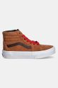 Vans trampki zamszowe dziecięce SK8-Hi VN000CY9N1Z1 beżowy AW24