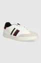 Tommy Hilfiger sneakersy dziecięce imitacja skóry licowej beżowy T3X9.33645.35.41