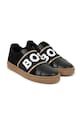 BOSS scarpe da ginnastica per bambini in pelle pelle fiore nero J51312.