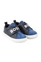 BOSS sneakers din piele pentru bebeluși piele întoarsă bleumarin J51342.20.21