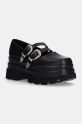 Koi Footwear scarpe finta pelle fiore nero SWD.55