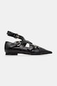 Kožené balerínky Pinko Giani SD0103.P042.Z99 čierna AW24