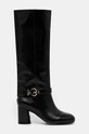 Kožené čižmy Pinko Cindy SD0129.P043.Z99 čierna AW24