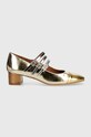 Kožené lodičky Kurt Geiger London Pierra Mid Mary Jane 2661666109.GOLDCOMB zlatá AW24