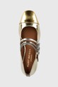 Kožené lodičky Kurt Geiger London Pierra Mid Mary Jane zlatá 2661666109.GOLDCOMB