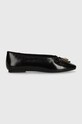 Шкіряні балетки Kurt Geiger London Sloane Eagle Ballerina 2657700309.BLACK чорний AW24