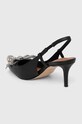 Încălțăminte Kurt Geiger London stilettos de piele Belgravia Bow Sling 621700109.BLACK negru
