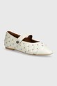 Kožené baleríny Kurt Geiger London Orbit Ballet Flat béžová 2658041309.BONE