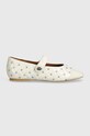 Kožené baleríny Kurt Geiger London Orbit Ballet Flat 2658041309.BONE béžová AW24