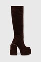 Замшеві чоботи Naked Wolfe Space.Cow.Suede.Brown коричневий AW24