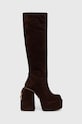 Naked Wolfe cizme din piele intoarsa Space.Cow.Suede.Brown maro AW24