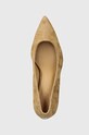 Замшеві туфлі Lauren Ralph Lauren Lanette бежевий 802709652022