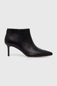 Lauren Ralph Lauren botki skórzane Lizie 802937786001.001 czarny AW24