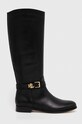 Kožne čizme Lauren Ralph Lauren Brooke Tall 802937804001.001 crna AW24