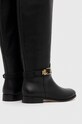 Obuwie Lauren Ralph Lauren kozaki skórzane Brooke Tall 802937804001.001 czarny