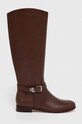 Lauren Ralph Lauren kozaki skórzane Brooke Tall 802937804003.200 brązowy AW24