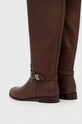 Obuwie Lauren Ralph Lauren kozaki skórzane Brooke Tall 802937804003.200 brązowy