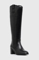 Шкіряні чоботи Lauren Ralph Lauren Carla без утеплення чорний 802937812001.001