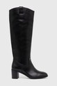 Шкіряні чоботи Lauren Ralph Lauren Carla 802937812001.001 чорний AW24