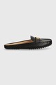 Kožené šľapky Lauren Ralph Lauren Barnsbury 802937814001.001 čierna AW24