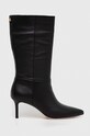 Kožne čizme Lauren Ralph Lauren Leannah 802942516001.001 crna AW24