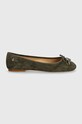 Lauren Ralph Lauren balerini din piele intoarsa Jayna 802943066002.301 verde AW24