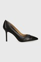 Δερμάτινες γόβες Lauren Ralph Lauren Lynden 802946161001.001 μαύρο AW24