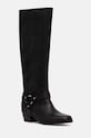 Шкіряні чоботи Dkny Stace без утеплення чорний K2436059.BLK