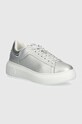 Armani Exchange sneakers platformă argintiu XDX108.XV892.U279