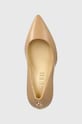 Шкіряні туфлі Guess GABBEN бежевий FLTGAB.LEA08.BEIGE