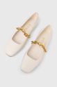 Obuća Kožne balerinke Guess LEVY FLTBLE.LEA02.IVORY bež