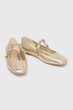 Boty Kožené baleríny Guess LEVY FLTBLE.LEM02.GOLD zlatá
