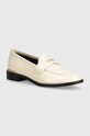 Guess mocasini KAINE imitatie de piele lacuita bej FLTKNI.ELE14.CREAM