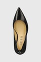 Kožené lodičky Guess RICA15 čierna FLTRIC.LEA08.BLACK