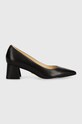 Kožené lodičky Guess ZANLY FLTZAN.LEA08.BLACK černá AW24