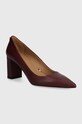 BOSS pantofi de piele Janet gros burgundia 50530743.605
