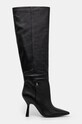 Kožené čižmy Patrizia Pepe 8Y0090.L034.K103 čierna AW24