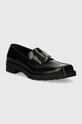 Patrizia Pepe mocassini in pelle pelle fiore nero 8Z0019.L052.K103