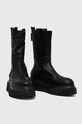 Obuwie AGL botki skórzane Milagros D751503PGKI0121013 czarny