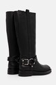 Încălțăminte AGL ghete de piele Rina Biker D774505PGDESER0000 negru