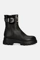 Kožené členkové topánky AGL Chunky Lowboot D756593PGKA2131013 čierna AW24