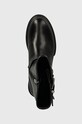 Kožené členkové topánky AGL Chunky Biker čierna D756589PGKA2131013