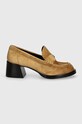 Coach tocuri din piele intoarsa Natalie CU227.NM5 bej AW24