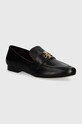 Tory Burch mocassini in pelle Eleanor Loafer pelle fiore nero 158204.006