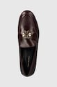 Кожени мокасини Tory Burch Eleanor Loafer бордо 158204.500